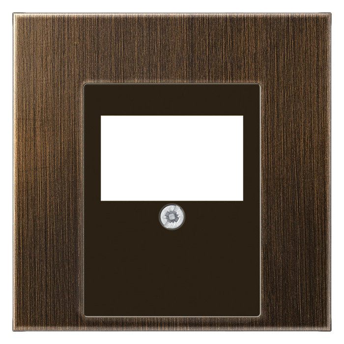 Накладка на аудиорозетку Jung LS METAL, скрытый монтаж, античная латунь, ME2969TAT