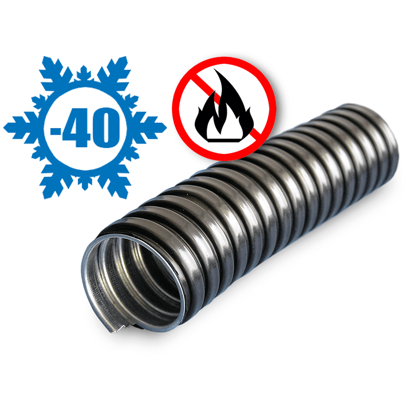 Металлорукав в ПВХ изоляции МРПИ НГ 25 d25мм без протяжки черн. (уп.50м) ГОФРОМАТИК zeta42214