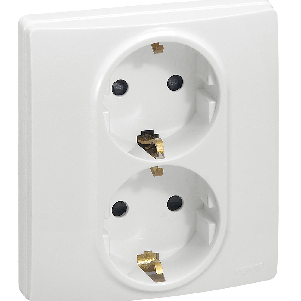 Розетка 2x2к+З Авт Штбел Etika