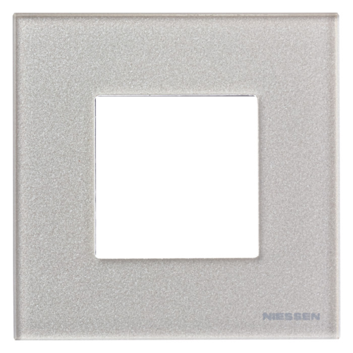 Рамка 1 пост ABB ZENIT, жемчужное стекло, 2CLA227100N3501