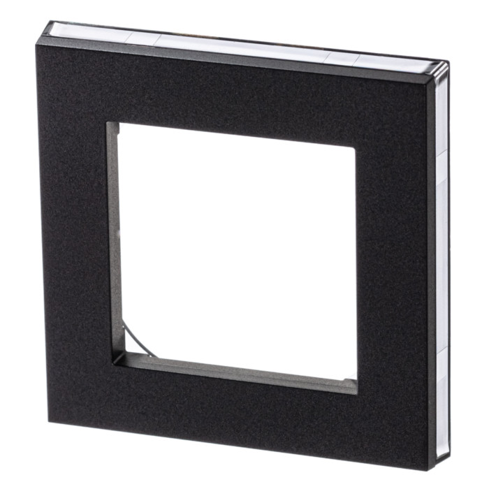 Рамка 1 пост ABB LEVIT, антрацит // дымчатый черный, 2CHH015010A6063