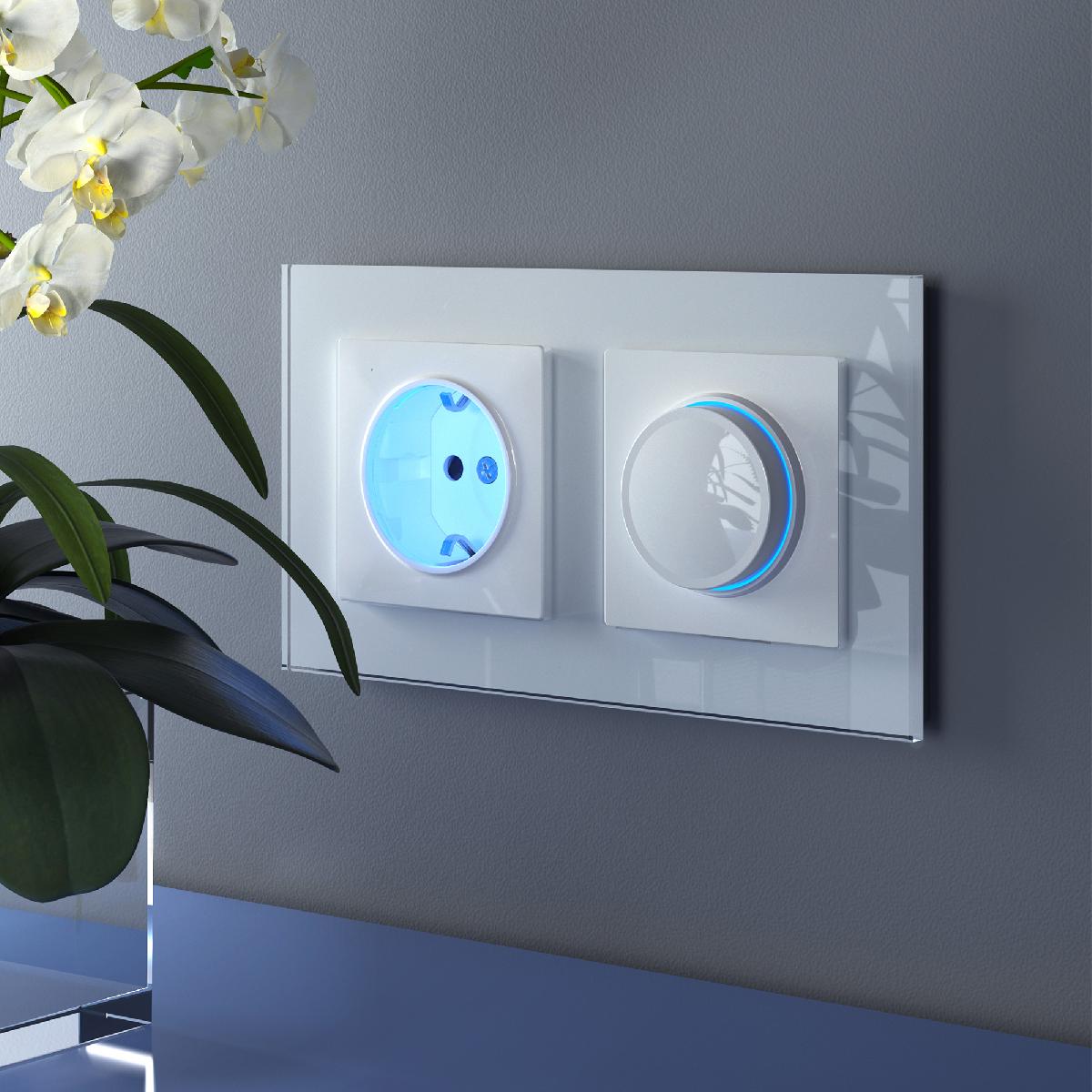 Рамка из стекла на 2 поста Favorit белый W0021101