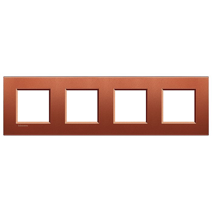 Рамка 4 поста BTicino LIVING LIGHT, красный шелк, LNA4802M4RK