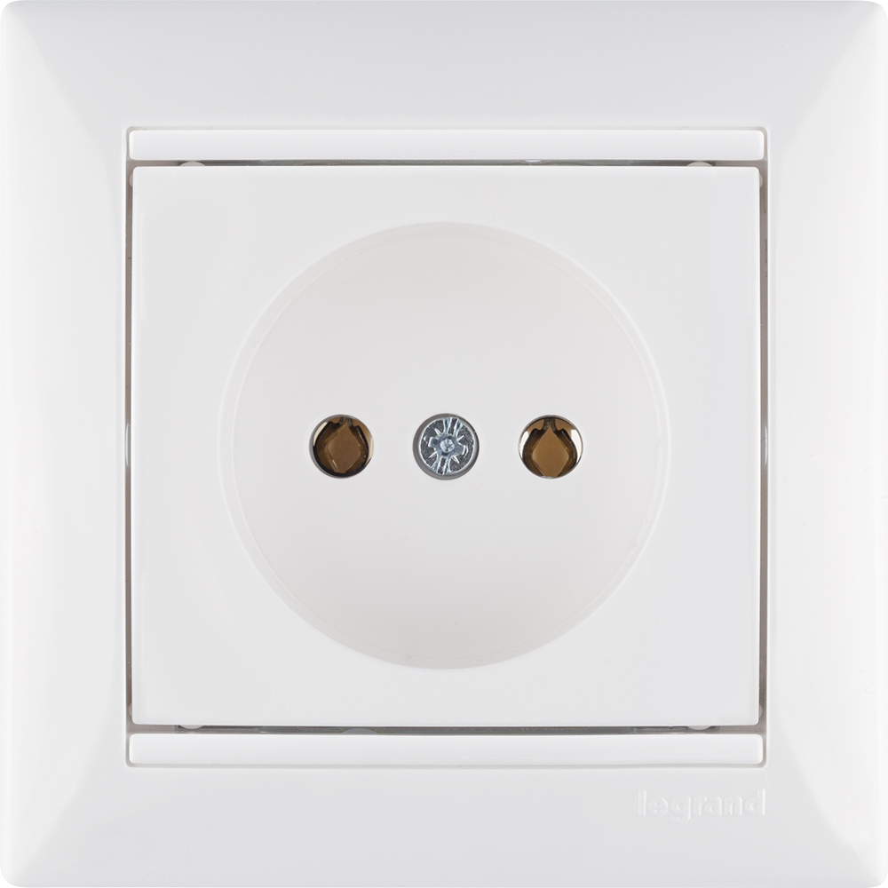 Розетка 1-м СП Valena 16А IP21 без заземл. на винтах механизм бел. Leg 774416