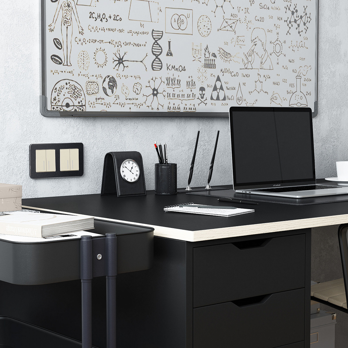 Рамка из металла на 2 поста Platinum черный W0022608