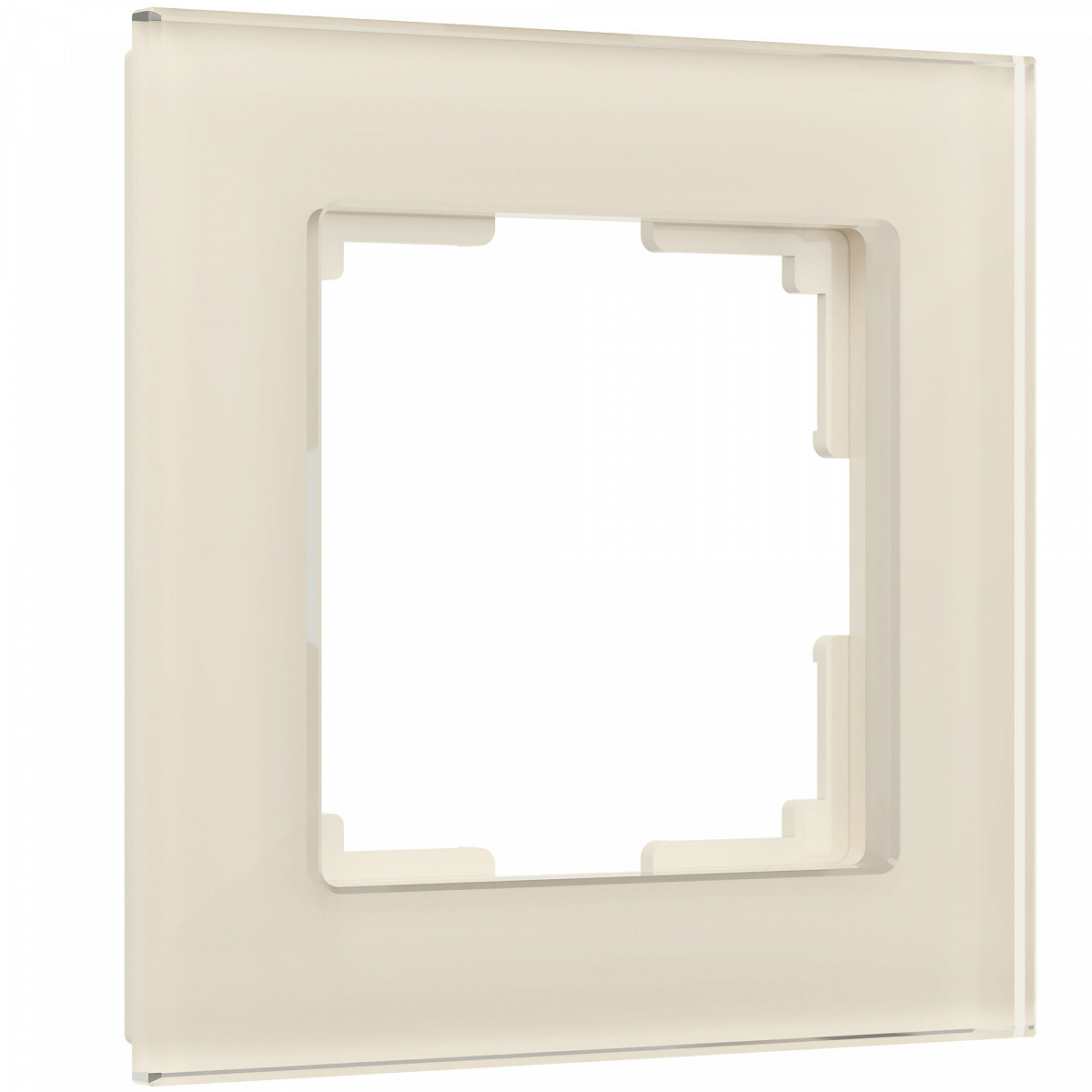 Рамка из стекла на 1 пост Favorit молочный W0011141