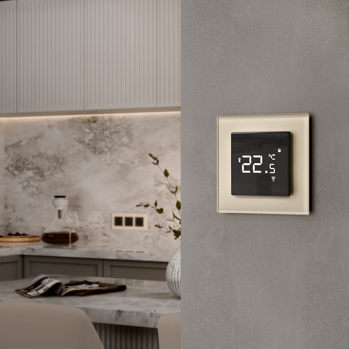 Рамка из стекла на 1 пост Favorit молочный W0011141