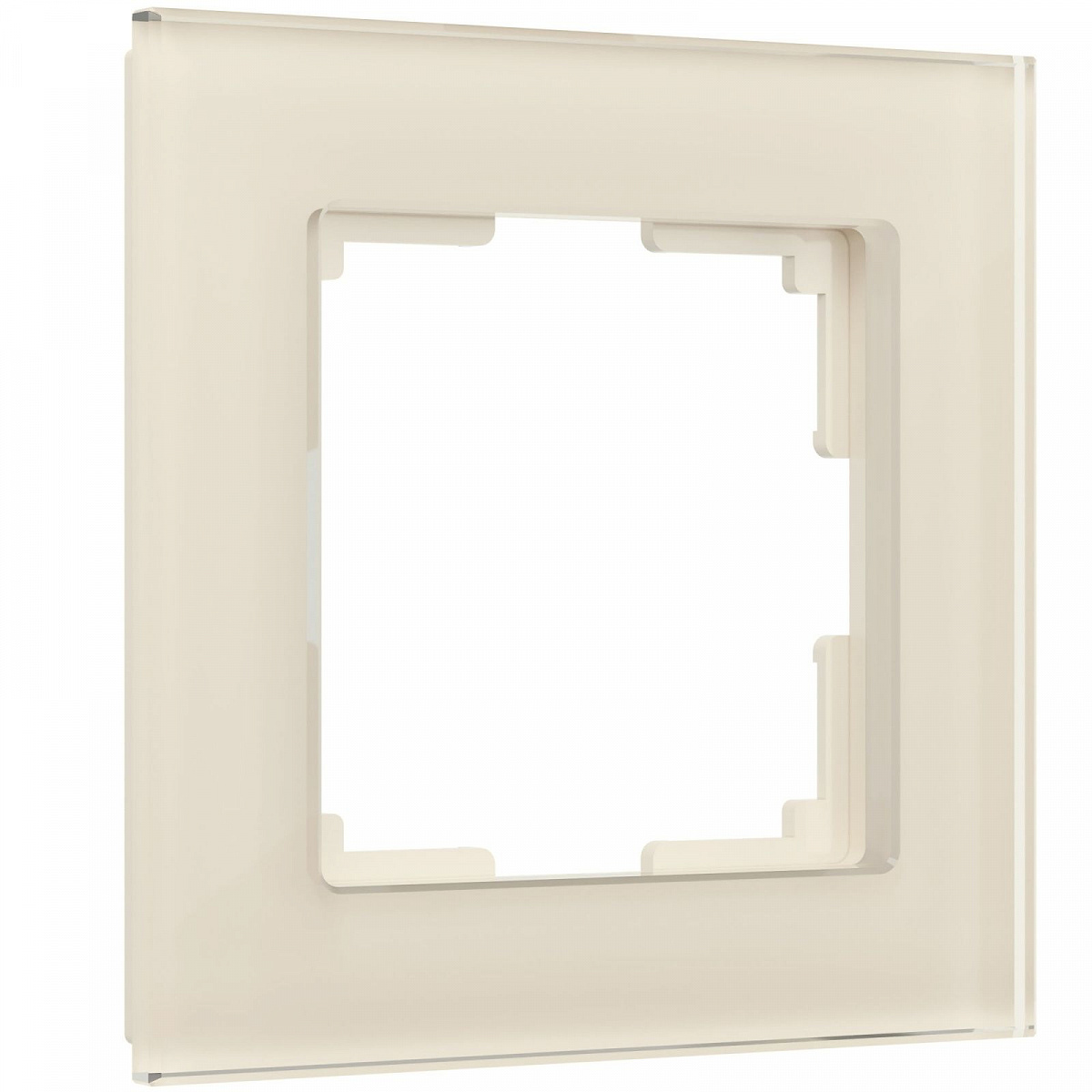 Рамка из стекла на 1 пост Favorit молочный W0011141