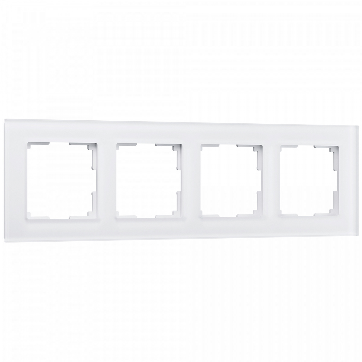 Рамка из стекла на 4 поста Favorit белый матовый W0041105